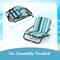 Portable Aluminum Beach Chair with Cushion Quick Dry Folding Outdoor Travel Chair